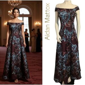 Aidan Mattox Off Shoulder Gown Size 2